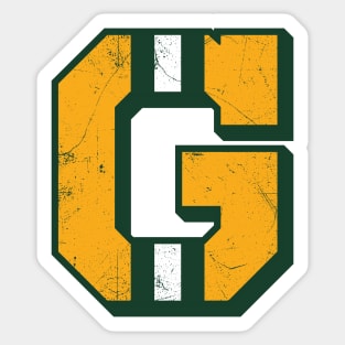 Green Bay G, vintage - white 2 Sticker